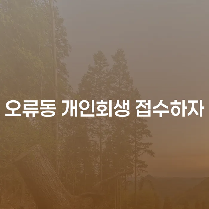 오류동 개인회생 접수하자