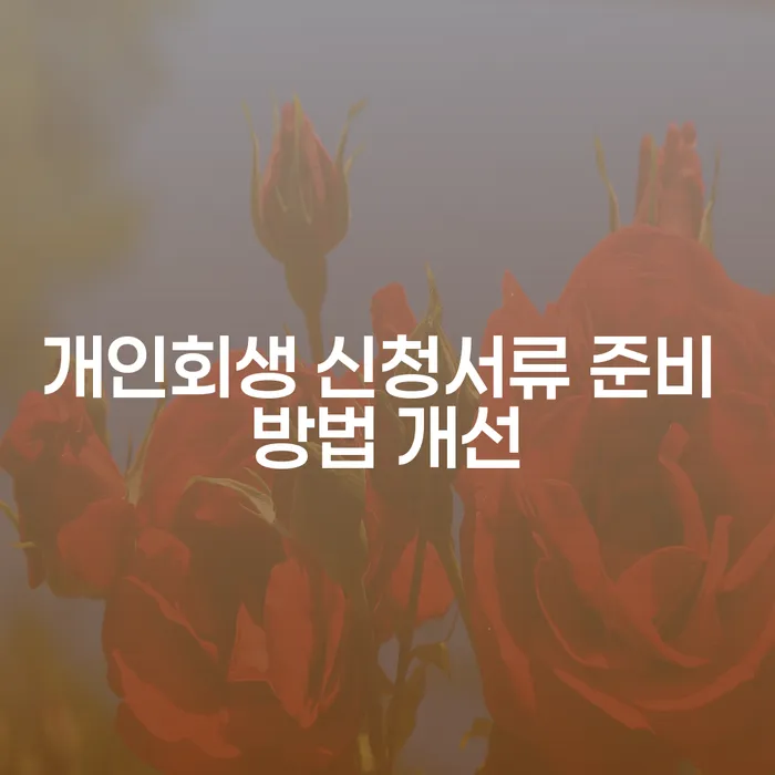개인회생 신청서류 준비 방법 개선: 어떻게 시작해야 할까요?
