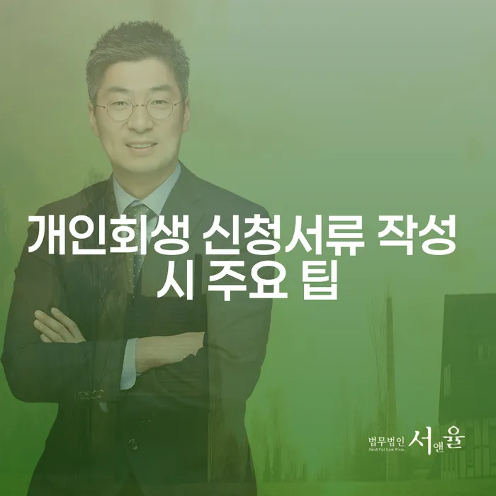 개인회생 신청서류 작성 시 꼭 알아야 할 주요 팁은 무엇일까요?