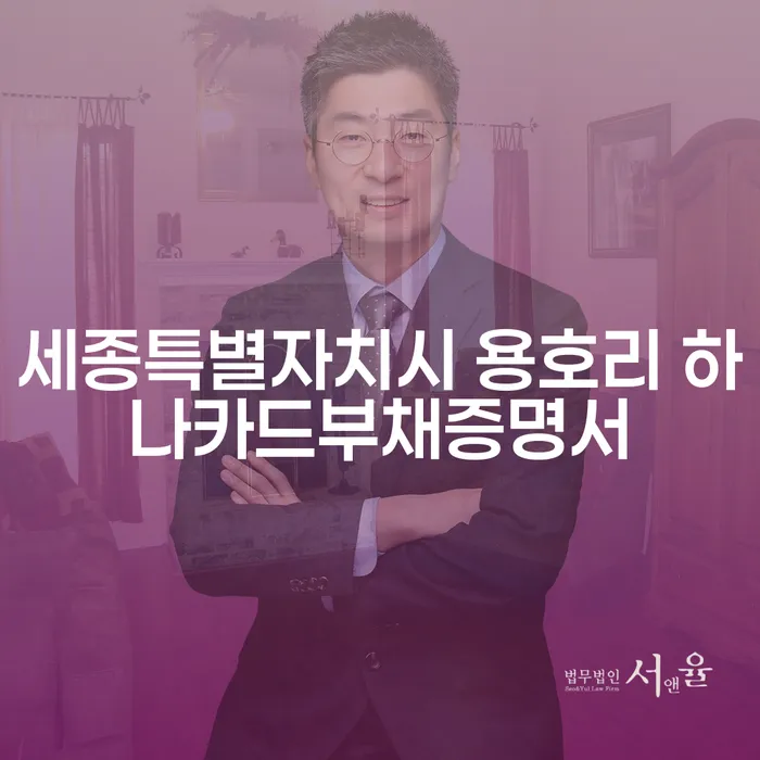 세종특별자치시 용호리에서 하나카드부채증명서, 빚갚기를 고민하는 당신에게